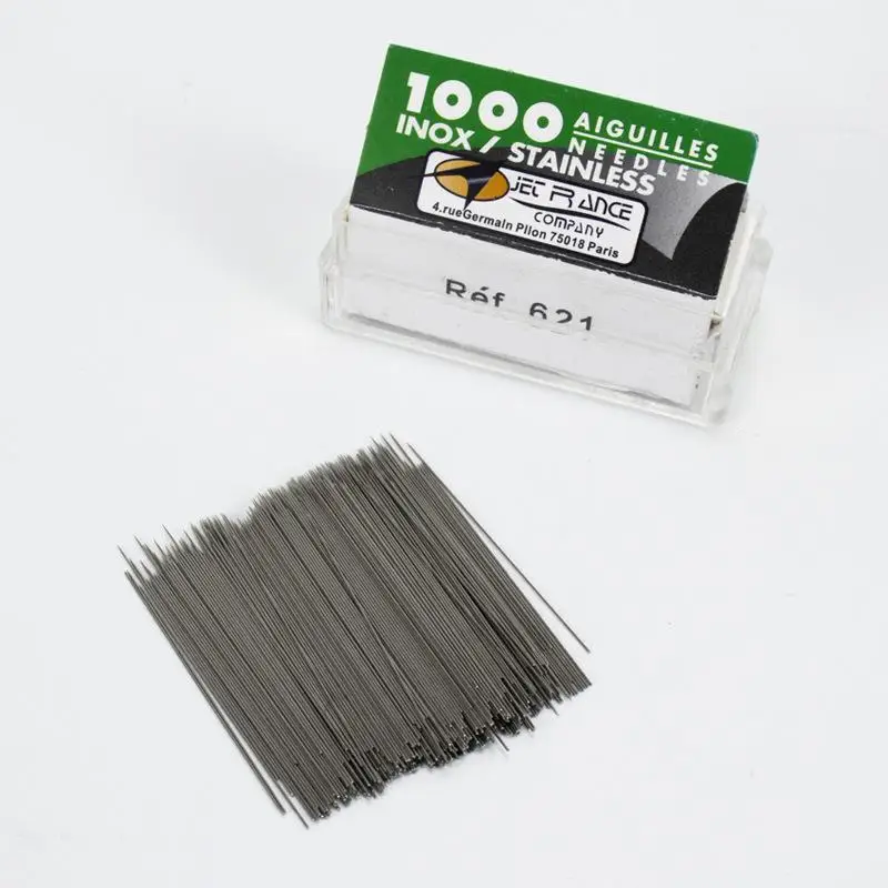 1000Pcs/box Profession Stainless Steel Tattoo Needle Cartridge Tip Needle Silk Tattoo Needle 0.25/0.3/0.35mm Piercing Needles