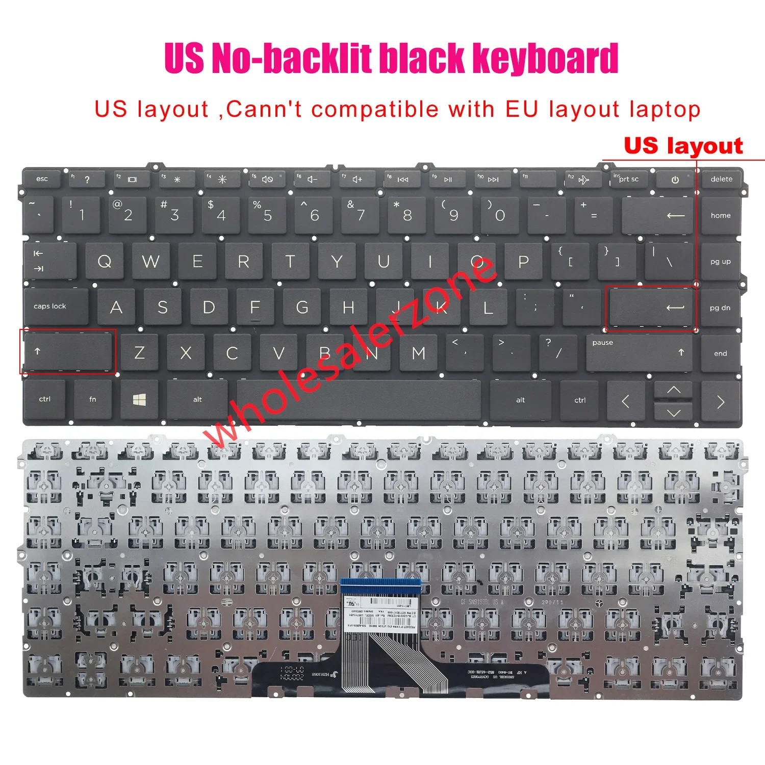 New for HP Pavilion X360 14-DV 14-DW 14M-DW Series laptop US layout keyboard