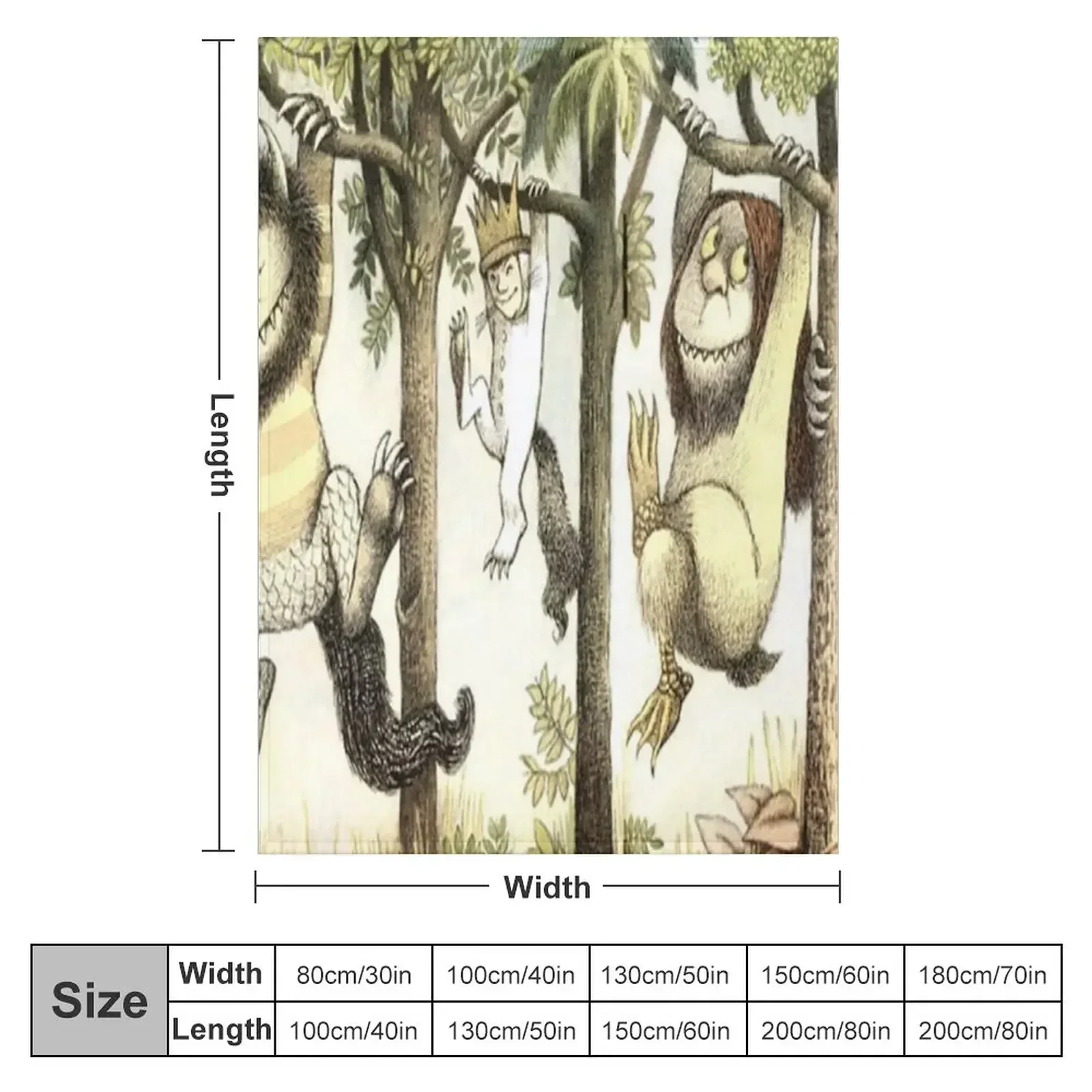 Wild Things Romp, Max Throw Blanket Sofas Designers Decorative Throw Moving decorative Luxury Brand Blankets