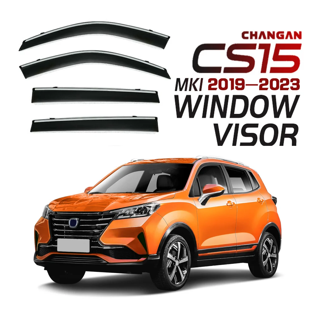 

Chrome Strips Rain Guards for Changan CS15 2019-2023 Window Visor Wind Deflectors Door Visor Vent Shades Ventvisor
