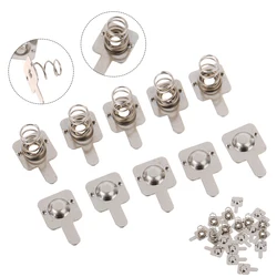 1set Spring 7 Contact Plate Positive And Negative Unipolar Shrapnel Battery Box Metal Battery Contact Plate AAA Battery