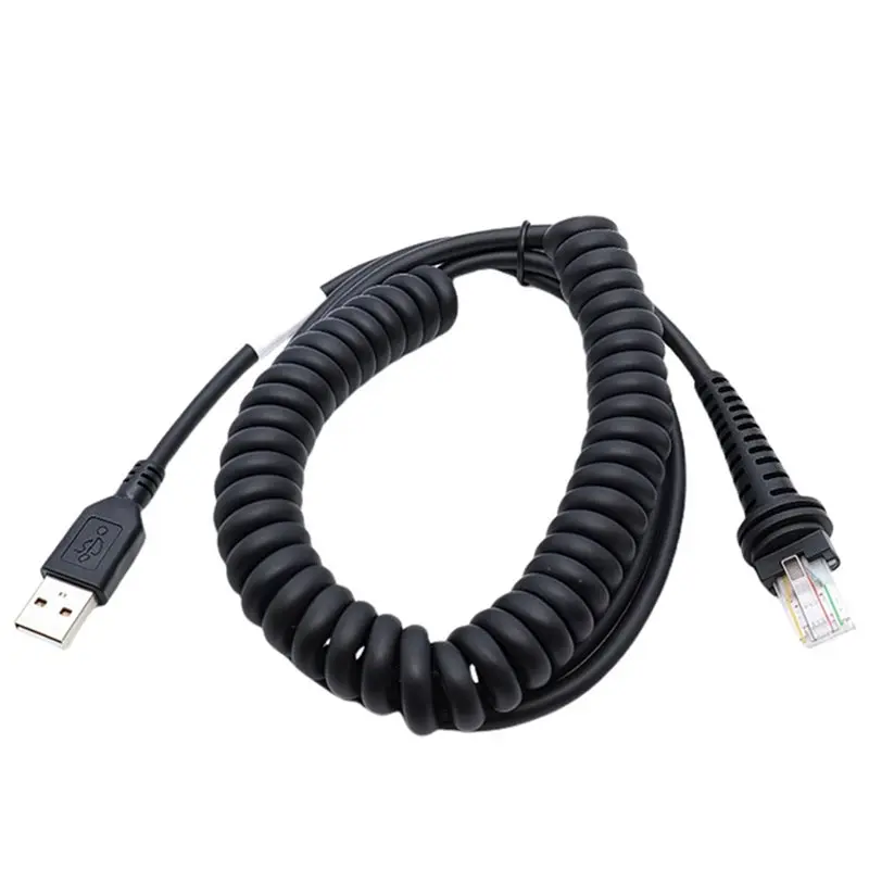 Superior /10Ft Coiled USB Cable For Honeywell HHP 1900G-HD 1900G-SR 1902G-HD 1300G 1400G JR45 Spiral USB Cables