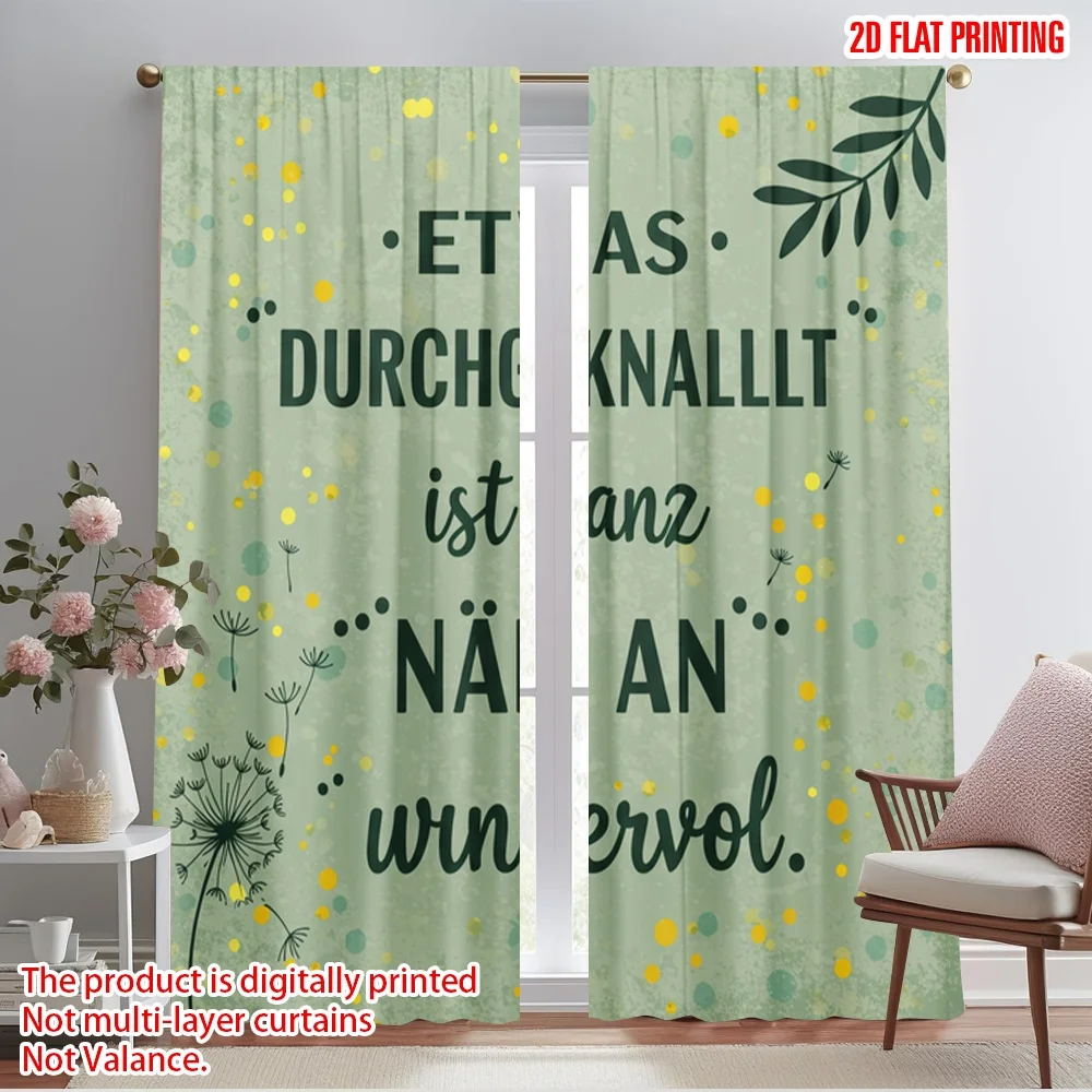 

2pcs 2D flat printing Drapes Something Crazy Wonderful Polyester Without Electricity All Season Party & Holiday Decor Use for
