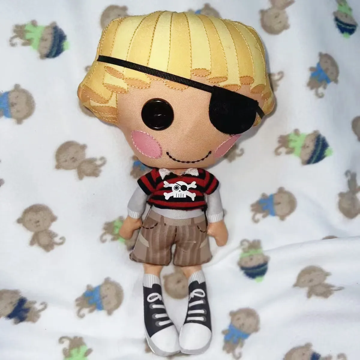 Urocza lalka Lalaloopsy Patch z skrzynią skarbów, miękka pluszowa zabawka, 26 cm, lalki pluszowe, zabawki dla dziewczynek, prezenty dla dzieci.