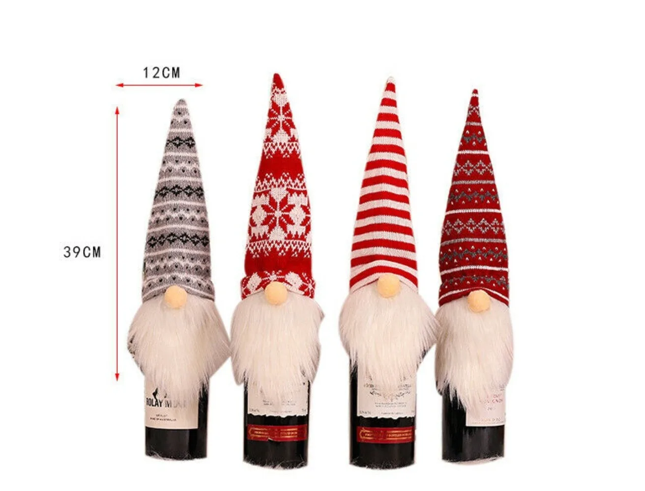 Christmas Santa Wine Bottle Cover Bag Cover Christmas Decor Decoration Xmas Champagne Bottle Festival Party Table Decor Gift