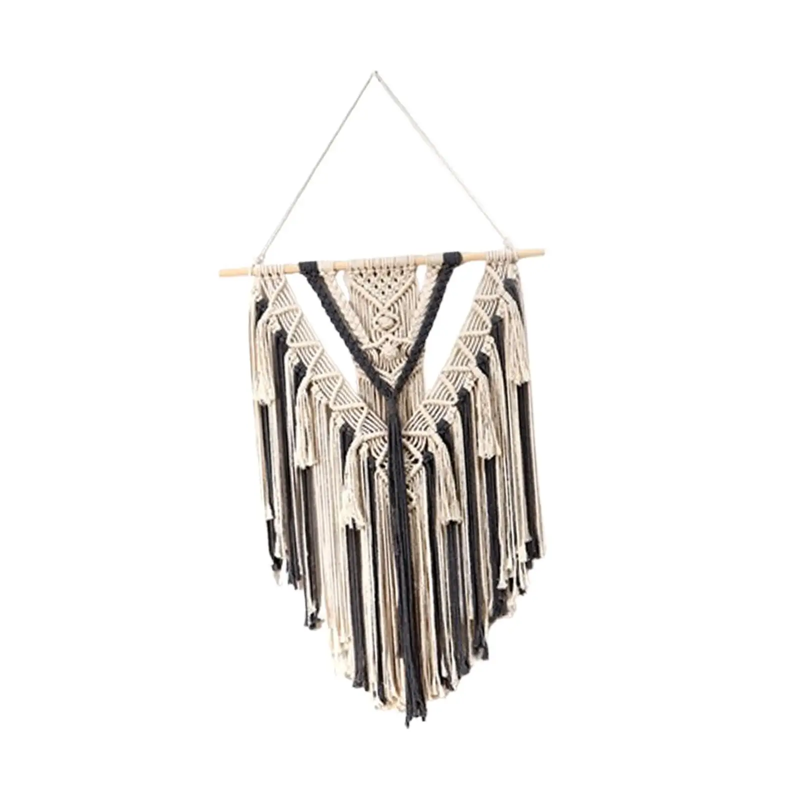 Fringe Pendant Bohemian Tassel Macrame Braided Woven Tapestry Wall Chic Decoration for Home Decor Nursery Room Wedding Party