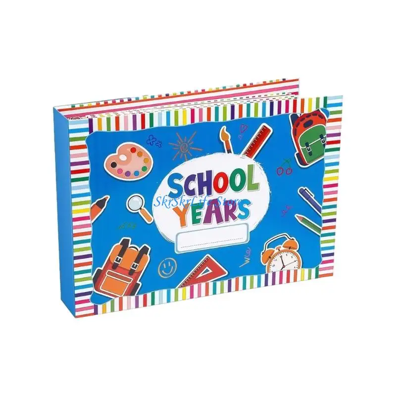 

E65E Educational Journal Scrapbook Memory Book For Students with Holiday Sections And Space For Photos Artwork And Awards