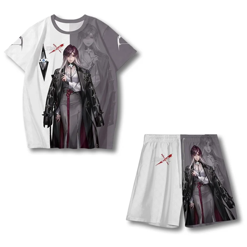 ชุดเสื้อยืดกางเกงขาสั้นลายพิมพ์ 3 มิติ ชุดเล่นเกม Path to Nowhere ปี 2025 สำหรับผู้ชายและผู้หญิง ชุดลำลองฤดูร้อน