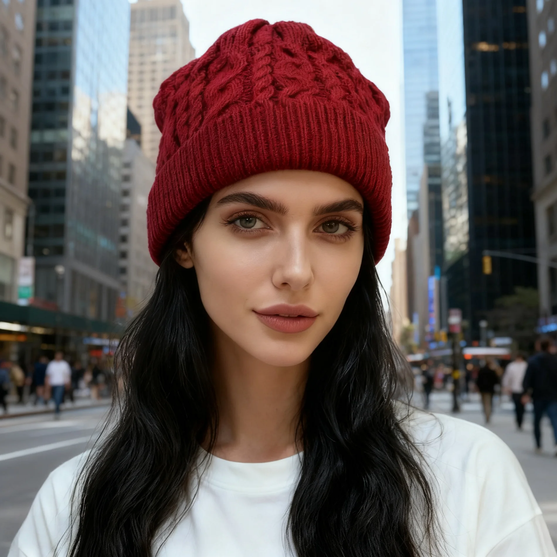 Mehrzweck-Set mit gestrickter Wintermütze und Schal | Warme Thermo-Mütze, Halswärmer, Ski-Gesichtsbedeckung für Damen und Herren, Outdoor, kaltes Wetter – Detail 18