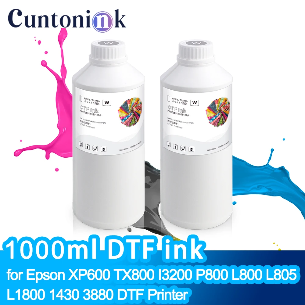 

White DTF ink 1000ml for DTF printer printing for Epson XP600 TX800 I3200 P800 L800 L805 L1800 1430 3880 DTF printer