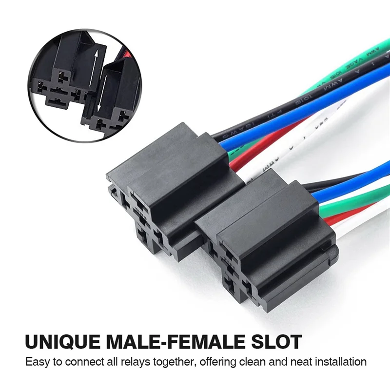 

AU28-18PCS 5-Pin SPST Automotive Electrical Relay 12V 30A Car Fuse Relay Switch Wiring Harness Car Accessories