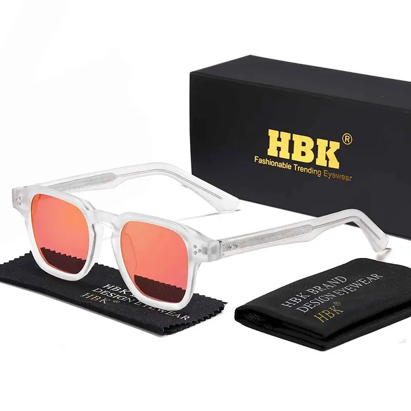 HBK Fashion Square Herren-Sonnenbrille Damen-Sonnenbrille mit Core-Einsatz-Bügel Luxusmarke Sonnenbrillen für Reisen, Strand, Party, Festival, Geschenke – Detail 19