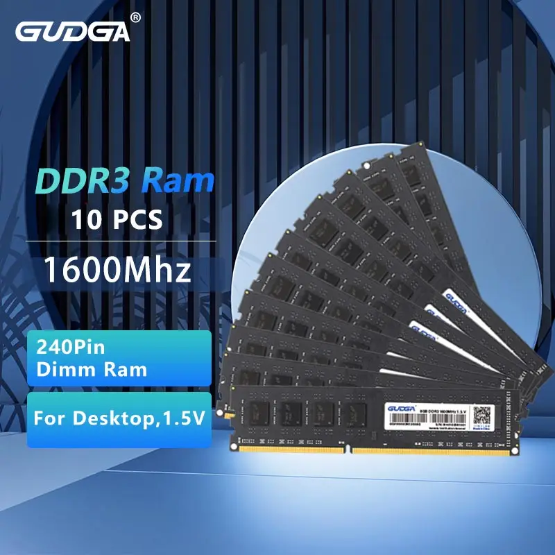 GUDGA 8GB 4GB Ram DDR3 1600mhz Computer Ram Memoria DIMM Memory Dual Channel 240Pin For Desktop Computer Components Wholsales