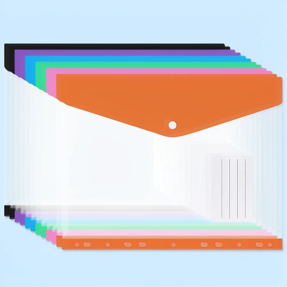 Durable Ring Binder Folder For Jiyu Document Organizer School Stationery File Protection Case Transparent PP Bag