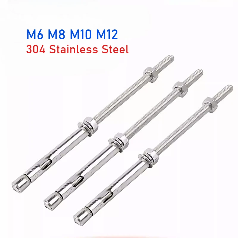 

Guangluo M6 M8 M10 M12 Expansion Screw 304 Stainless Steel Super Long Ceiling Expansion Screw Wedge Anchor Bolt Through Bolt