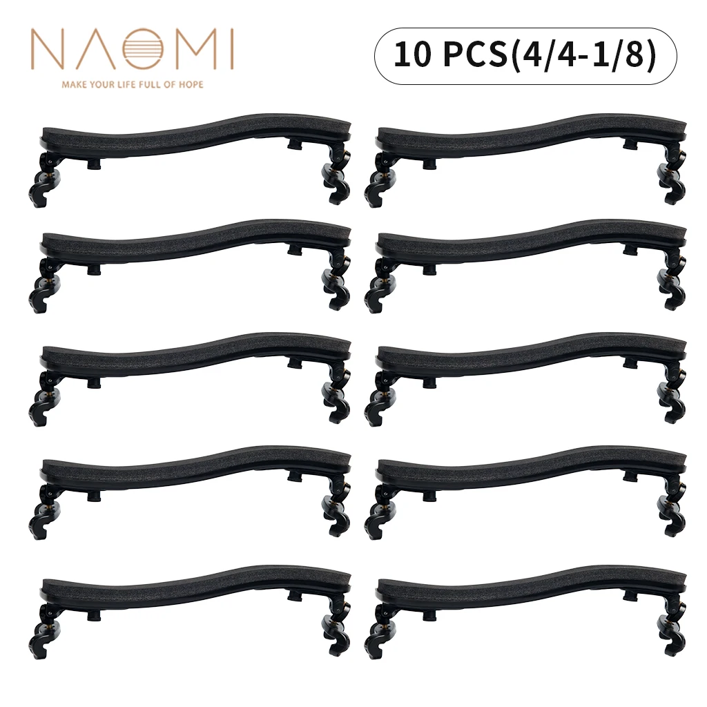 NAOMI 10pcs Violin Shoulder Rest For 4/4-1/8 Violin Fiddle Collapsible And Height Adjustable Feet Universal High Strength Sponge