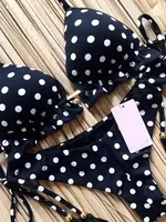 RUOTONGSEPT-Conjunto de Bikinis con estampado Sexy para mujer, traje de baño Bandage de dos piezas, Bikini brasileño, ropa de playa, novedad de 2022