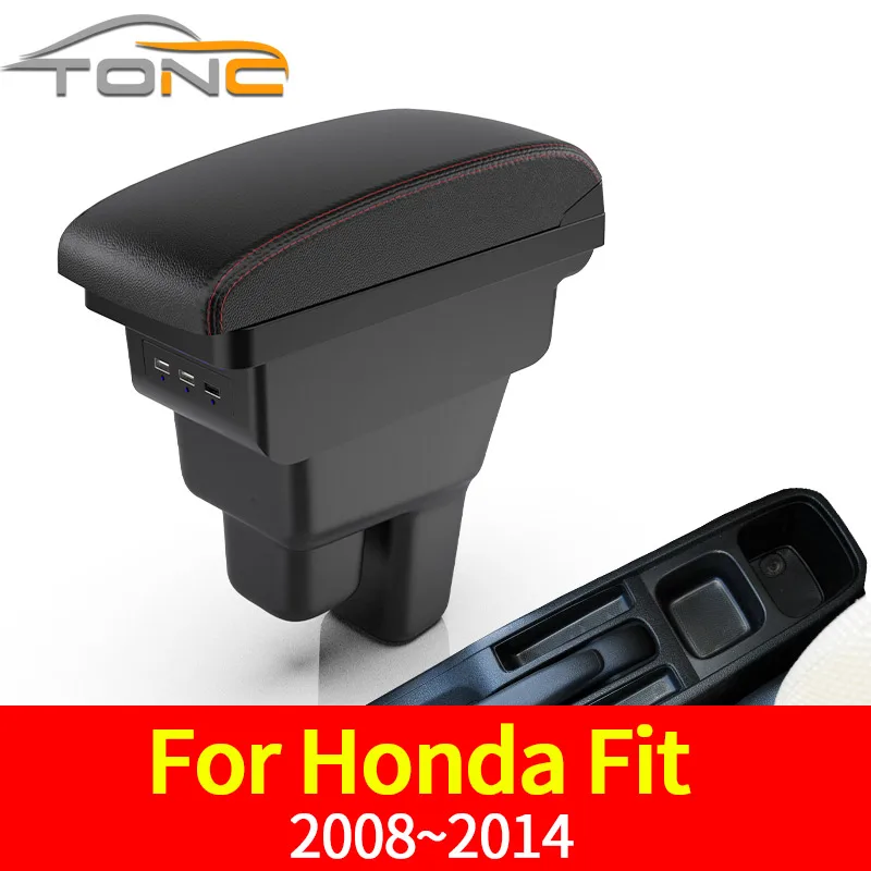 

For Honda Fit Armrest For Honda Fit Jazz 2 Car Armrest Box 2008 2009 2010 2011 2012 2013 Arm Storage Box car Accessories