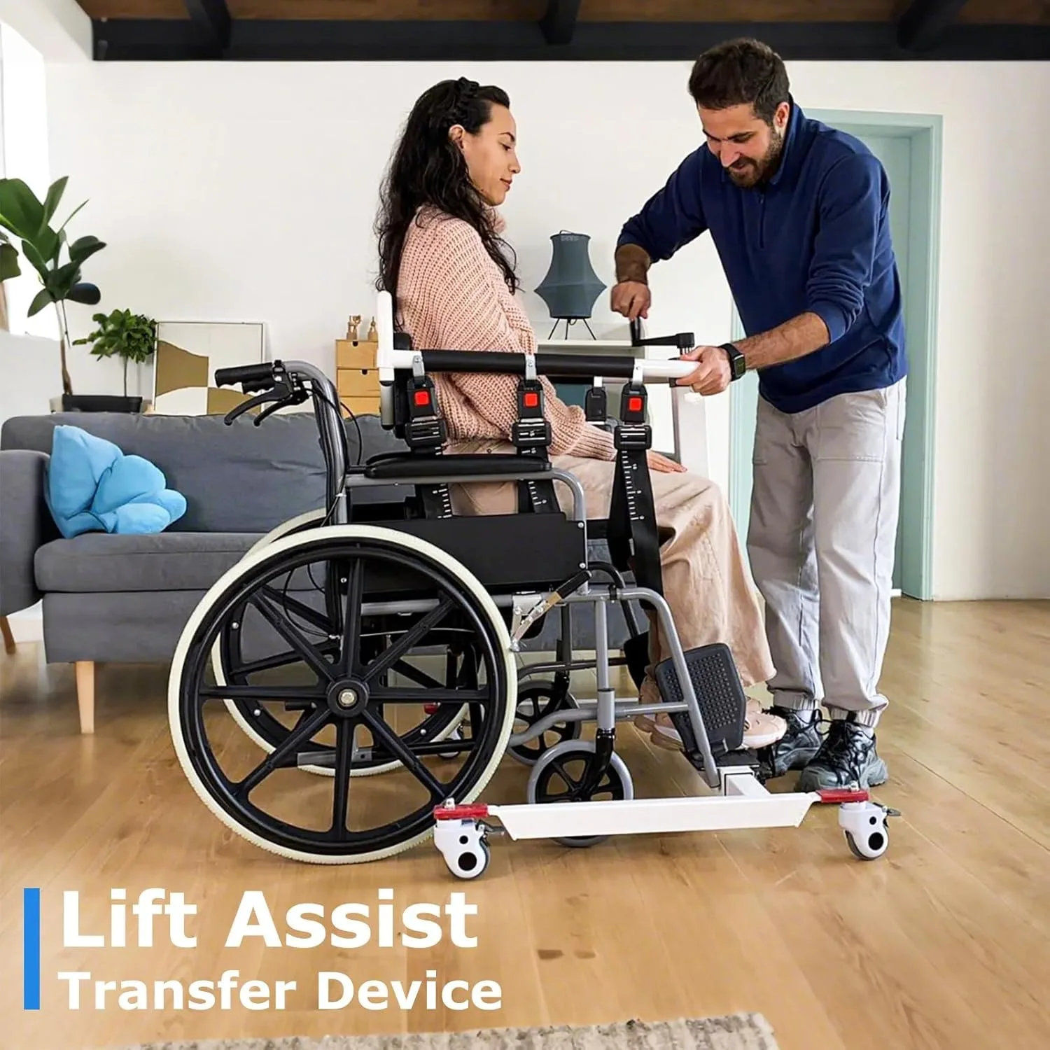 كرسي نقل، كرسي متحرك إلى جهاز نقل السيارة، الجلوس على الوقوف، مساعد الرفع لكبار السن، كرسي منزلي خفيف الوزن قابل للطي Li