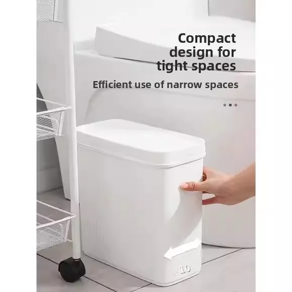 

Ультратонкая корзина Pr pe Batoom Tra, небольшой размер, большая емкость для домашнего использования, мусорная корзина для унитаза, плоский корпус, трубчатая авпа