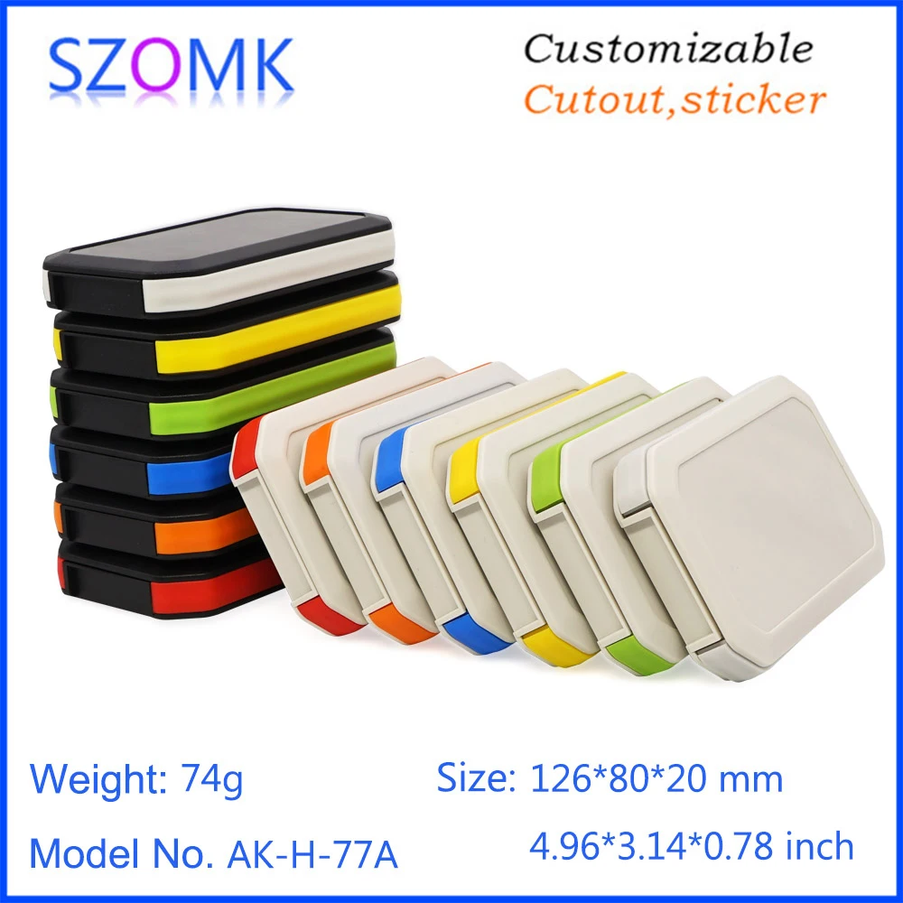 10Pcs 126*80*20mm new 2xAAA plastic junction box szomk IP65 electronic plastic instrument enclosure housing for pcb design