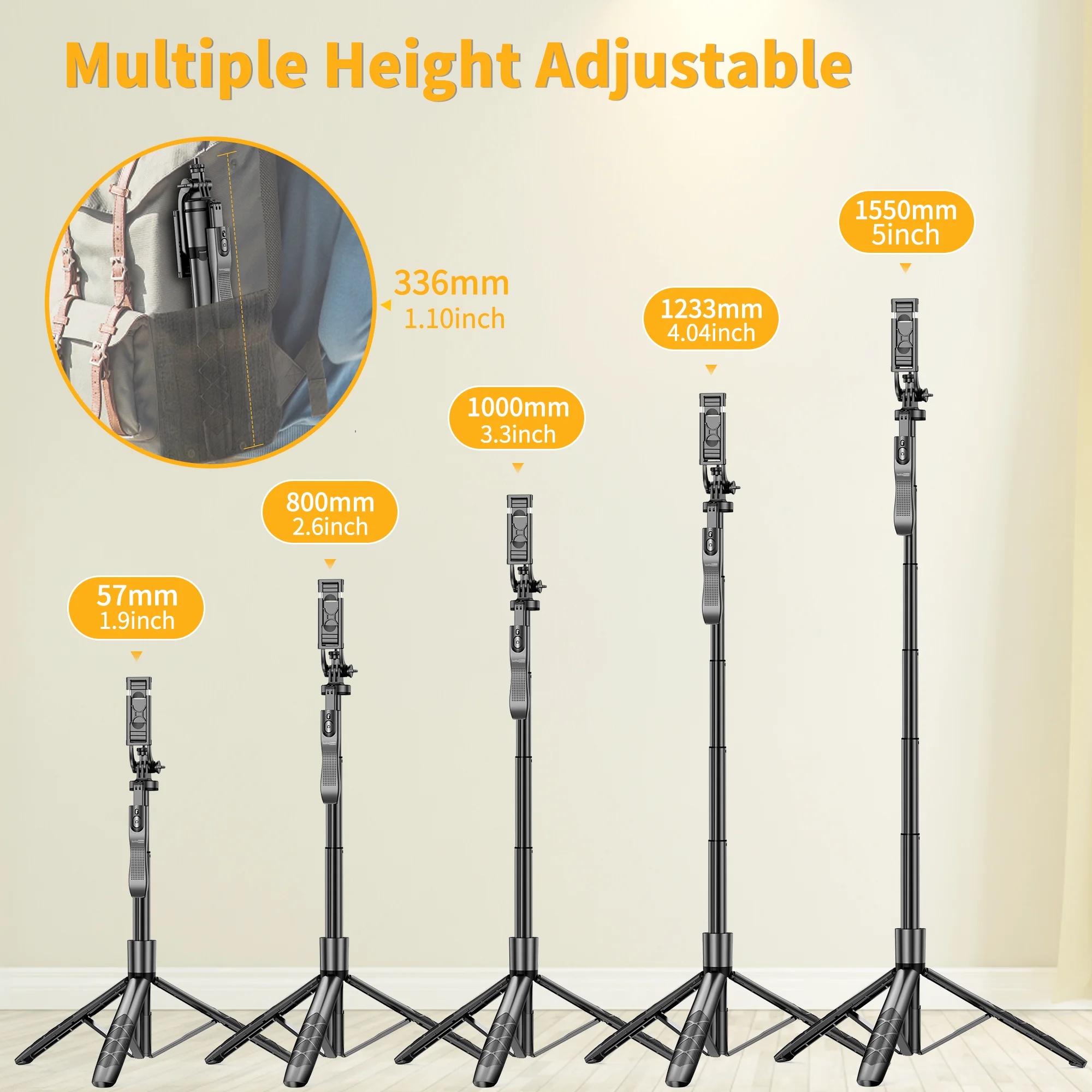 Selfieshow L16 Umbrella Stand Balance Steady Shooting Live Bluetooth Tripod Selfie Stick Stabilizer Tripe for Cell Phone