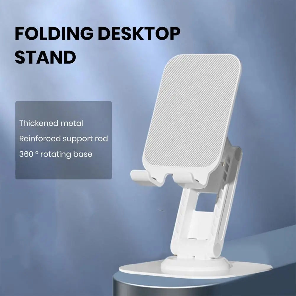 Reinforced Base Mobile Holder 360° Rotatable Aluminum Alloy Phone Holder Non-slip Foldable Stand for Desktop for Ultimate