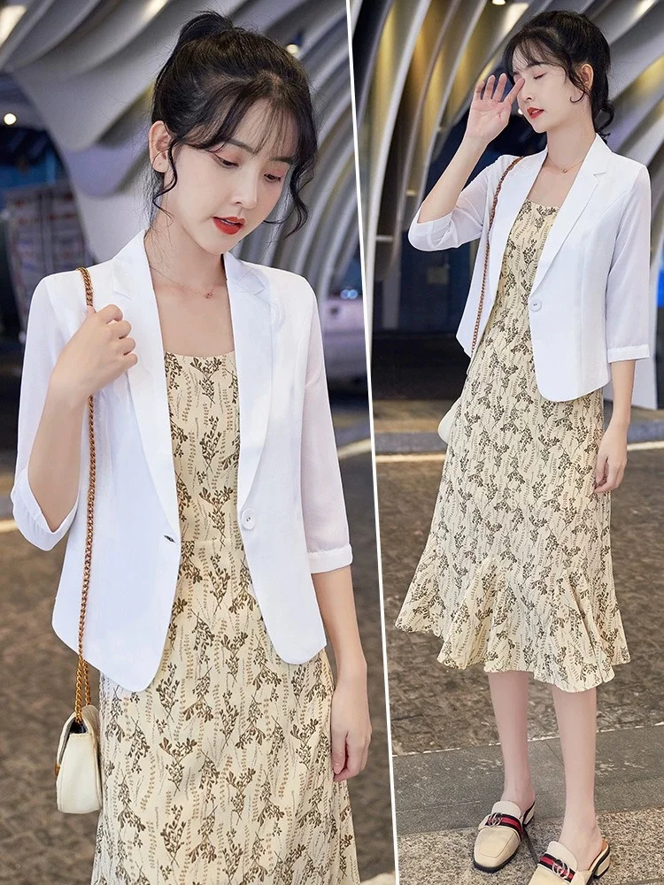 

Ladies Blazers High Quality Charming Tender Personality Slanted-Breasted Anti-Pilling Wrinkle Lantern Skew Pleating Artificial