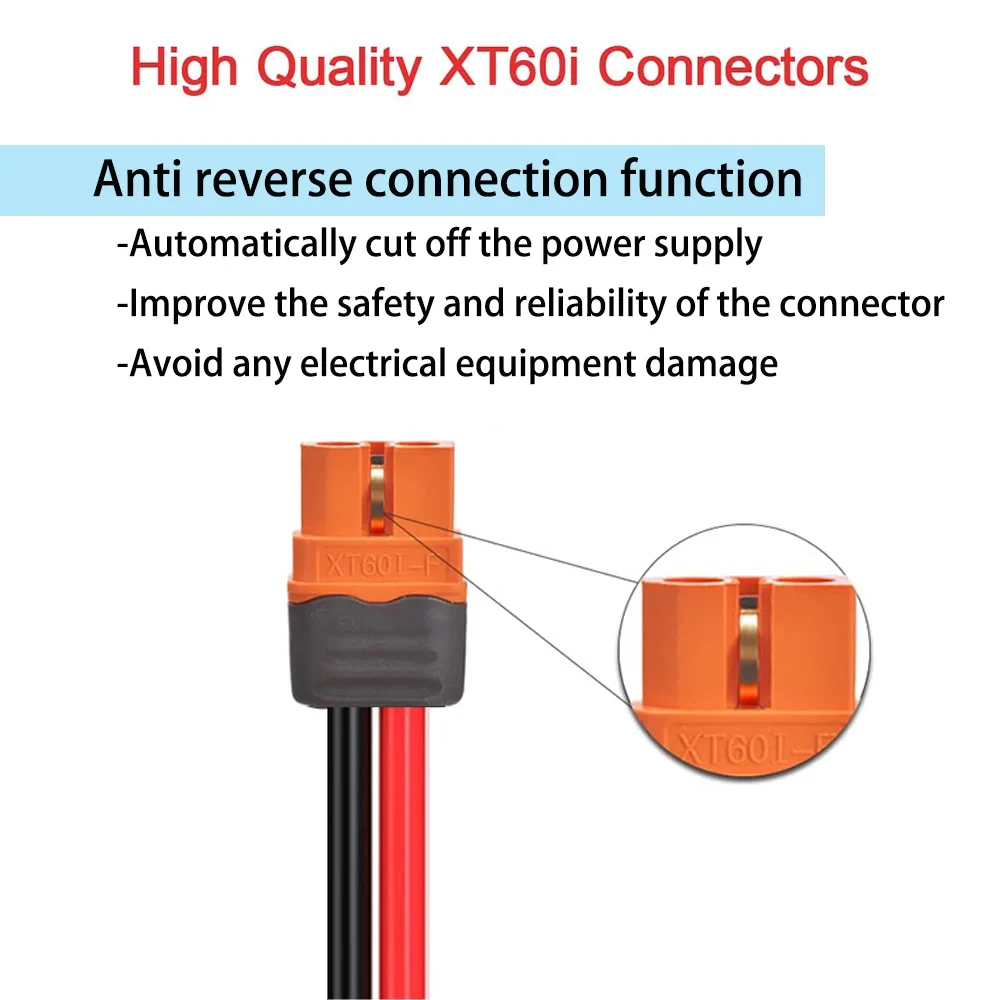 XT60i kabel Adapter wtyczka gniazda zapalniczki do XT60 żeńskiego przedłużacza Adapter złącza z bezpiecznikiem i zapalniczką