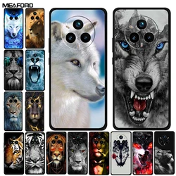 For Realme 14 Pro Plus + Case RMX5051 Wolf Lion Cartoon TPU Silicon Back Cases for Realme 14 Pro+ 2025 Phone Cover Cute Soft Bag