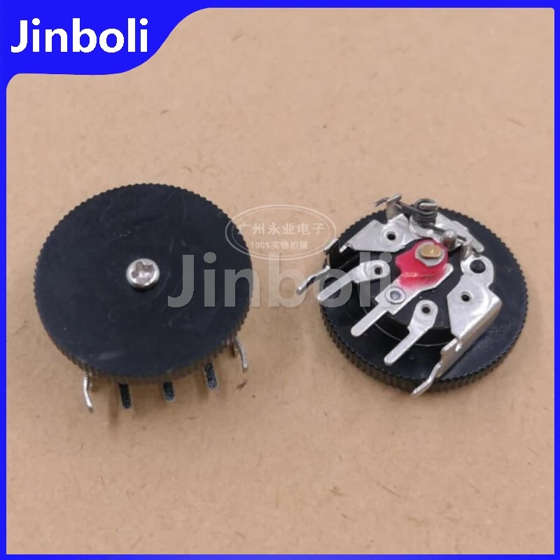 5PCS RV12MM Straight Foot 5Pins With Switch B500 Ohm B5K B10K B50K B500K With Turntable Radio Audio Volume Potentiometer