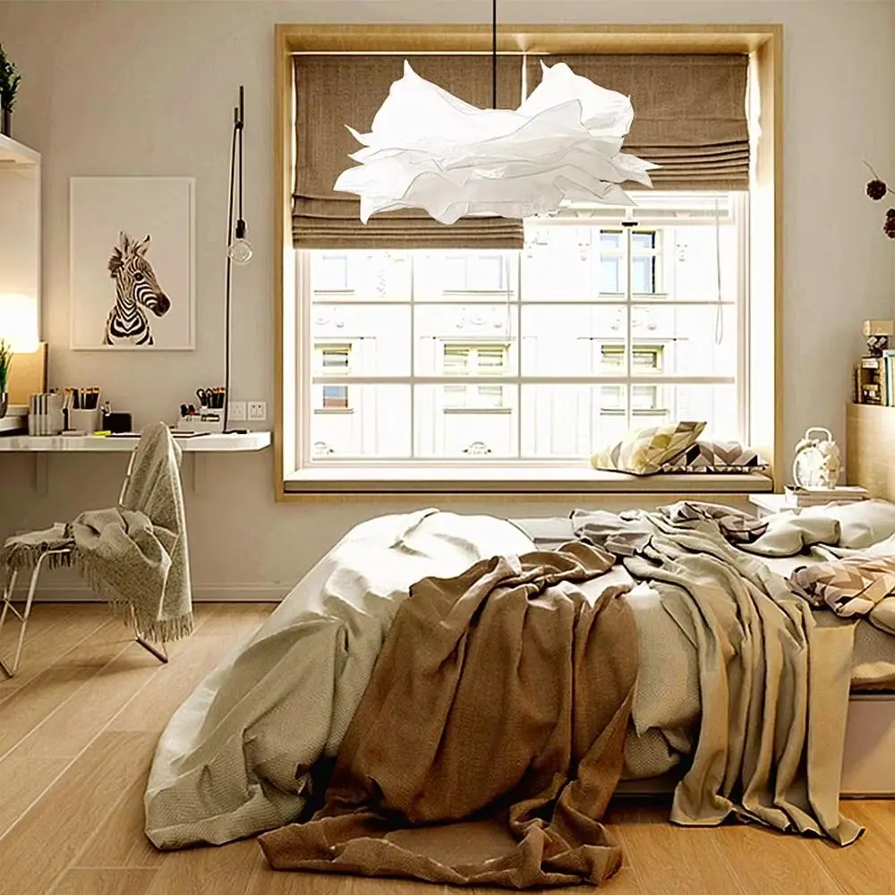 Ins Art DIY Cloud Lampshade Paper-based Natural Light Paper Lampshade Artistic Creative Design Simple Lampshade Home Decor