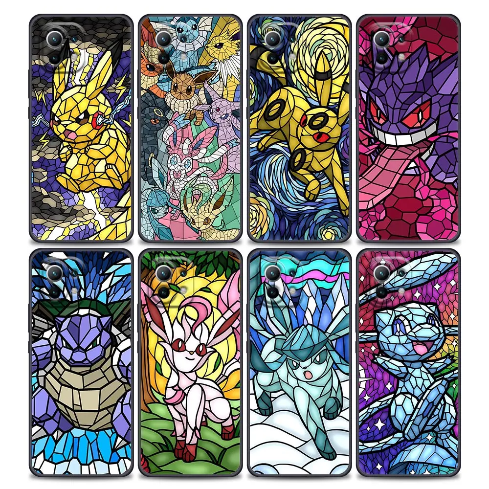 

Pokemons Eevee Umbreon Pikachus For Xiaomi 15T 11T 12T 13T 14T Pro 15 Phone Case POCO X7 M7 F7 Pro F5 F6 M6 X3 X5 X6 Back Cover
