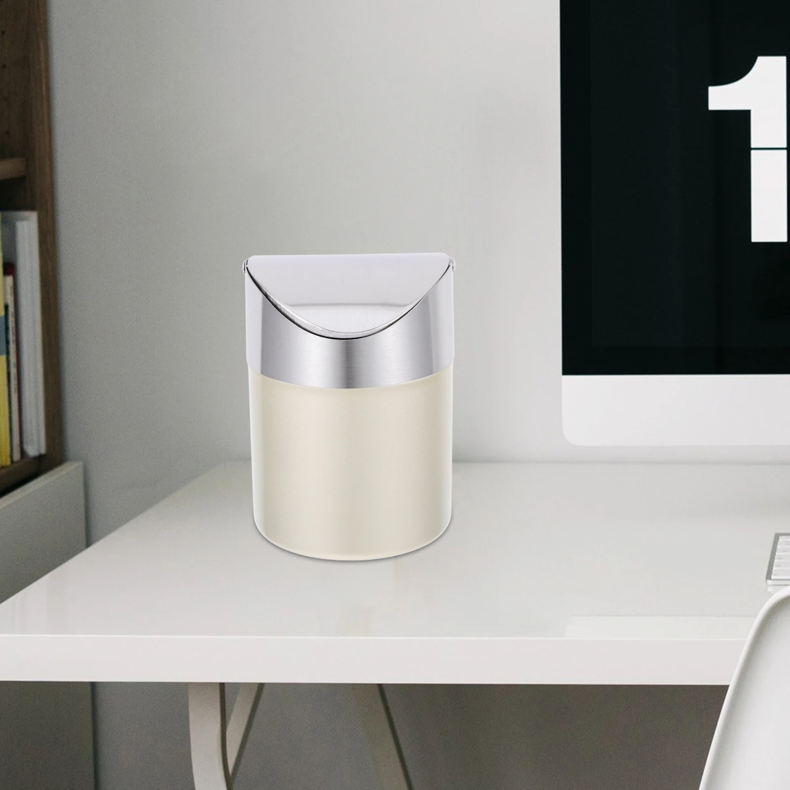 

Mini Trash Can Small Bedroom Bin Stainless Steel Swing Lid Desk Rubbish Bucket North Pink Practical Design Odor Reducing Lidded