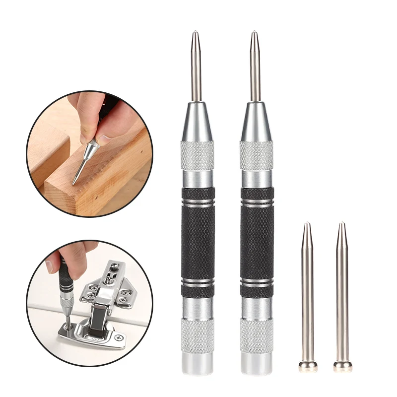 Automatic Center Punch Automatic Metal Punch Tool Woodworking Tool Loaded Marker Wood Chisel Hand Drill Drills Locator Drill Bit