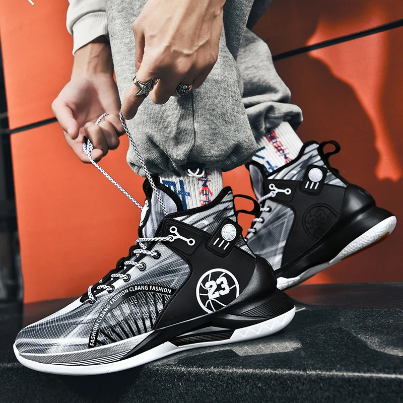 Men Basketball Shoes Fashion Walking Flat Outdoor Sports Sneakers Trendy Professional Training 2026 New Basketball Boots for Man
