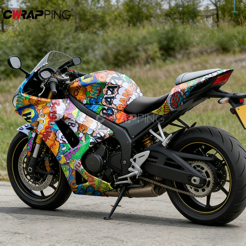 Adesivos Personalizados para Carros, Design Pessoal, Vinil Impermeável, Filme de Impressão DIY para Graffiti, Película para Envelopamento de Motocicle