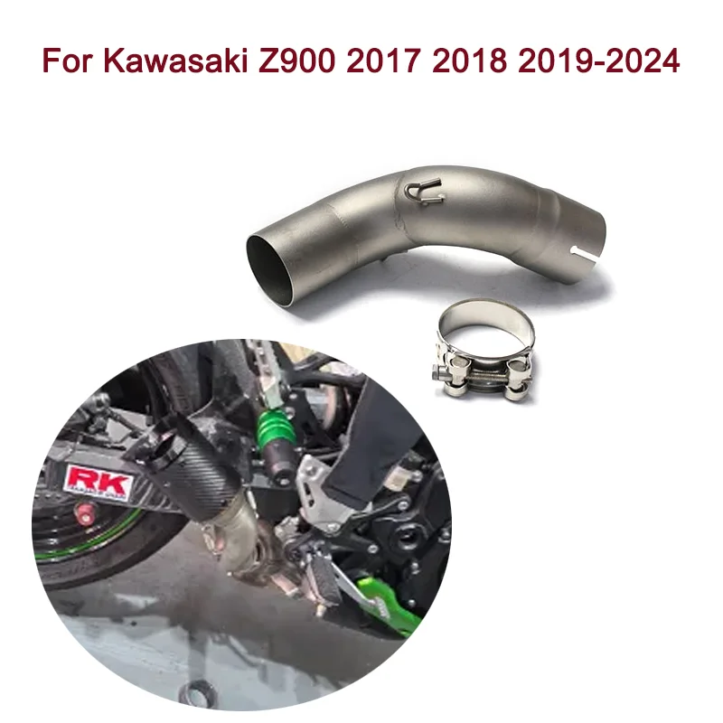 

Suitable for Kawasaki Ninja ZX-4RR/ZX-4R stainless steel full-section exhaust pipe, middle section + front section