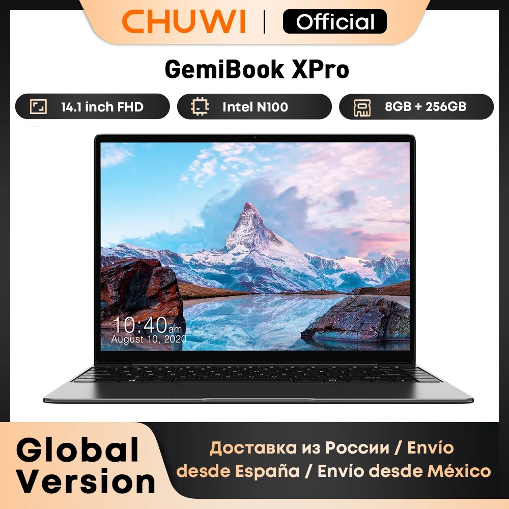 CHUWI GemiBook XPro 14.1-inch UHD Screen Intel N100 Laptop 8GB RAM 256GB SSD With Cooling Fan Processors Windows 11 Notebook