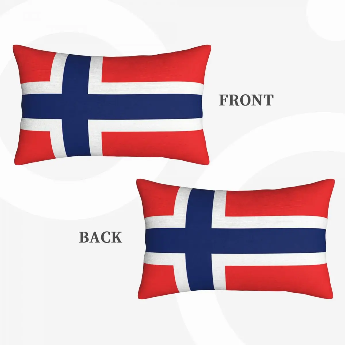 Norway Flag Rectangle Pillowcase Cushion Cover Decorative Bedroom Bed Home Comfort Throw Pillow