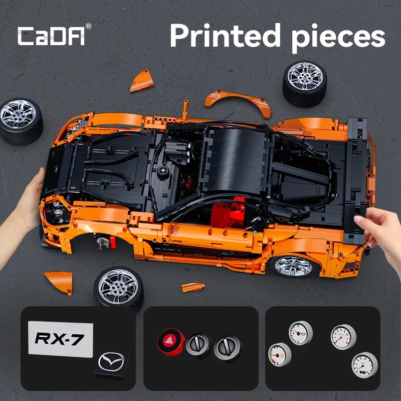 Double Eagle Cada 1:8 Moc Artemy Zotov Racing Car Rx-7 التحكم عن بعد سيارة رياضية بنة نموذج هدية #3