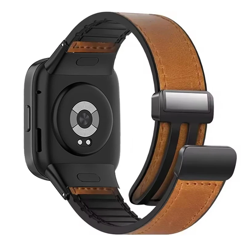 Браслет с магнитной пряжкой для Xiaomi Redmi Watch 3, кожаный + силиконовый ремешок для Redmi Watch 3/Mi Watch Lite 3, браслет Correa