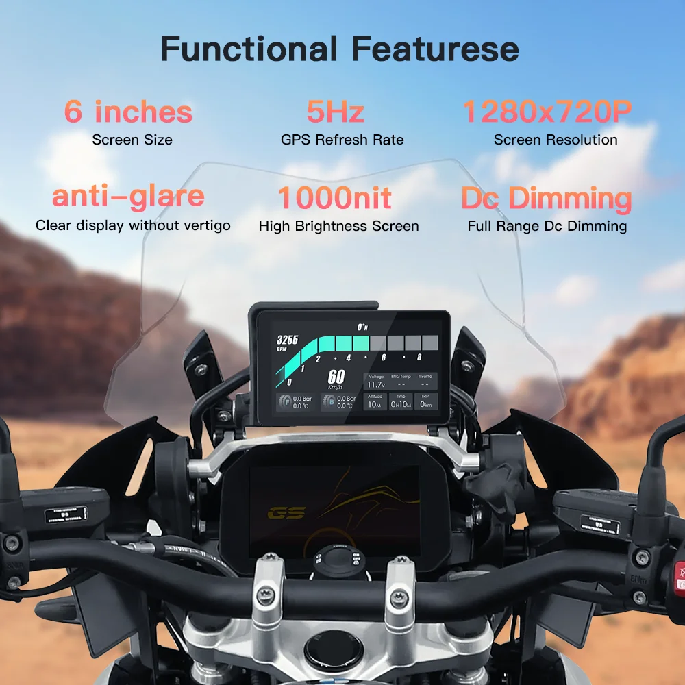 Spécial pour BMW F750GS XR M1000 R1200GS R1250GS S1000XR R1300GS 6 pouces moto GPS sans fil Carplay Android Auto écran