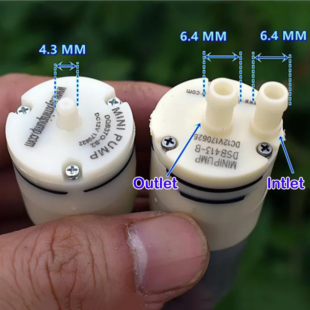 A Set of Water Pump + Air Pump Mini Electric 370 Motor Pump Beer Machine  Micro Small Self-priming DC 12V-24V