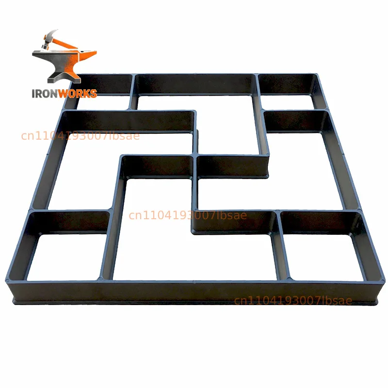 Square concrete cement brick manual paving mold, cultural stone plastic floor mold