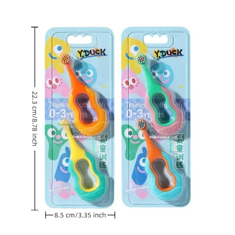 Spazzolino antibatterico passo dopo passo per bambini Spazzolino morbido per neonati e bambini di età compresa tra 0-3-6-9 anni