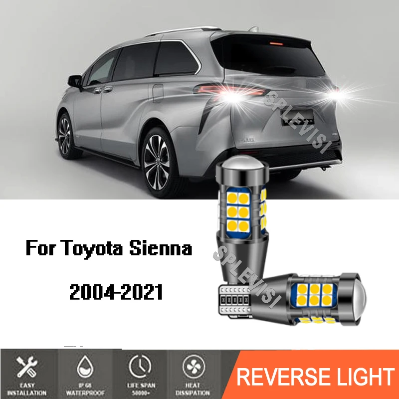 2 Pcs Car LED Light Reversing Light For Toyota Sienna 2004 2005 2006 2007 2008 2009 2010 2011 2012 2013 2014 2015 2016 2017-2021