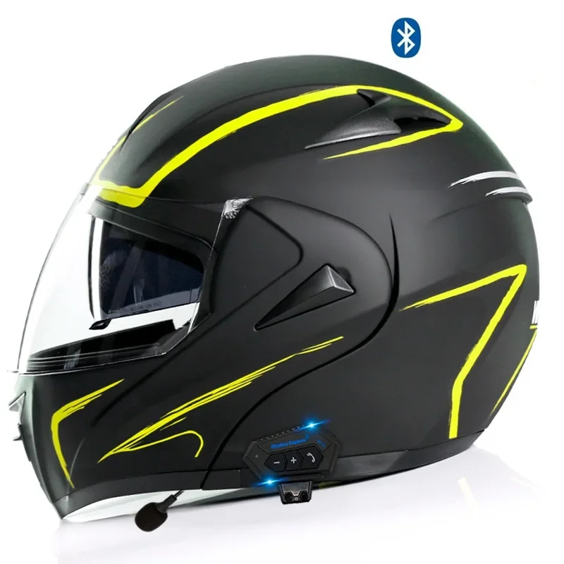 

High End Motor Cycle Helmet Dot Certified With Intercom Headset Flip up Full Face Motorcycle Helmet