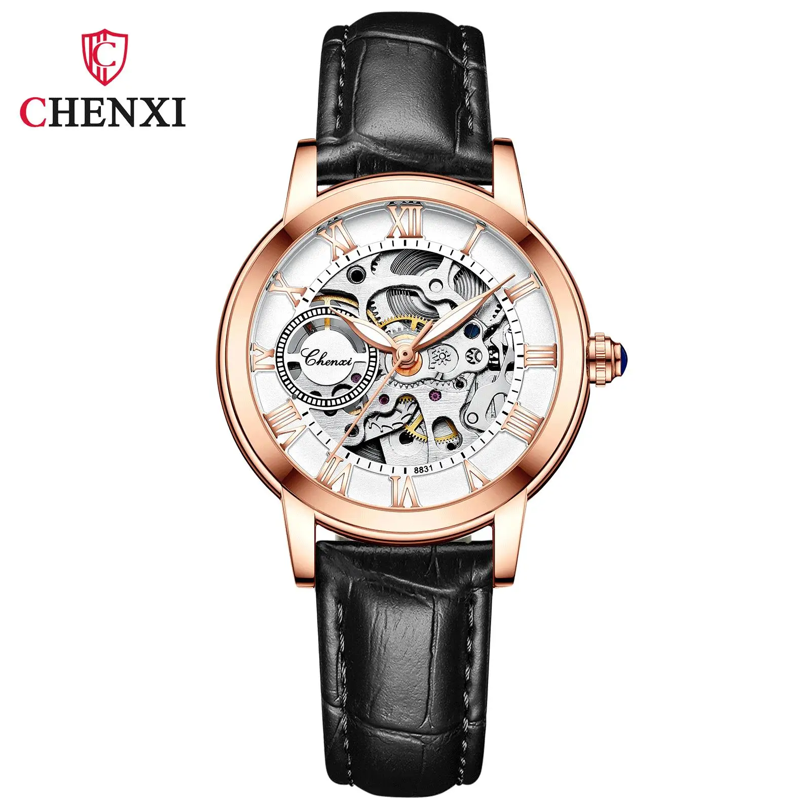 Dawn Watch Women's Leisure Night Light Fully Automatic Hollow Mechanical Watch Women's