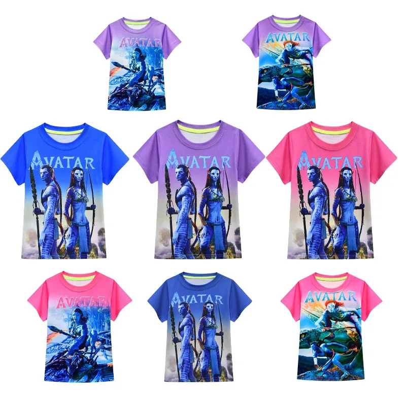 

The way of water 3D print tshirt movie avaring 2 kids fashion casual double size print summer Boys Girls streetwear T-shirt
